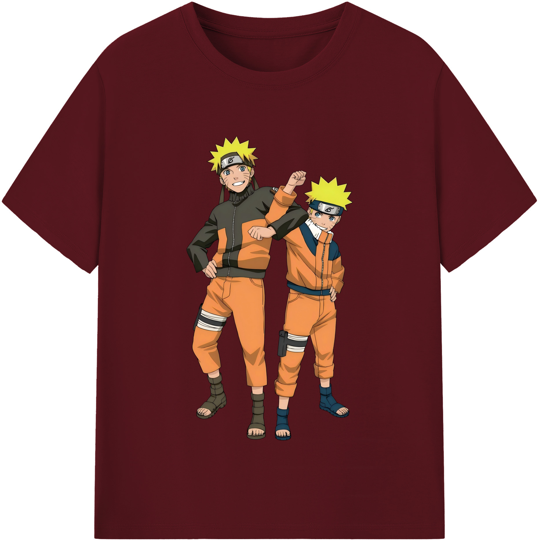 （画像用） NARUTO -ナルト- うずまき ナルト Uzumaki Naruto 綿100％半袖Tシャツ（フロントプリント）